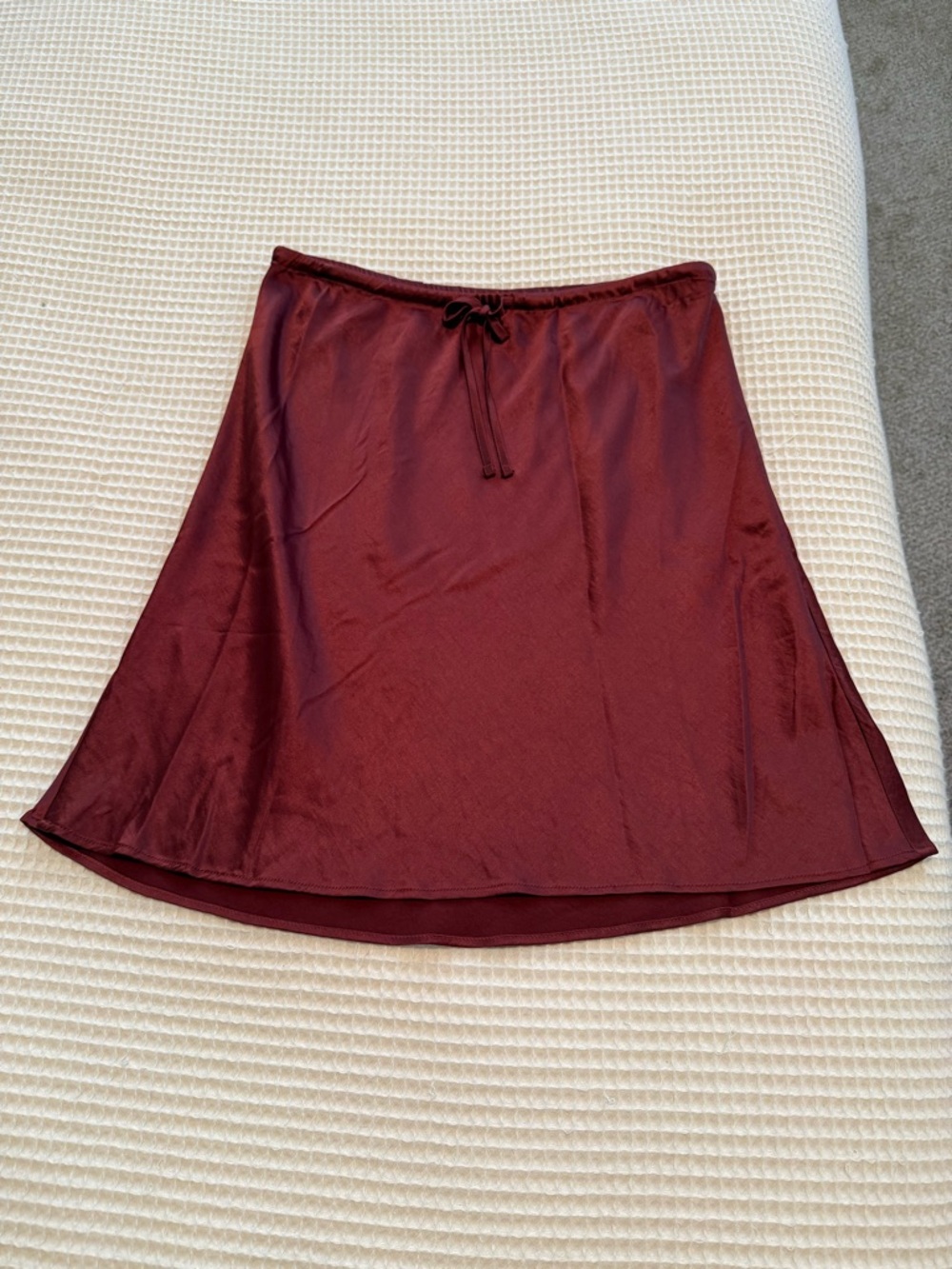 Madewell Satin A-Line Mini Skirt
